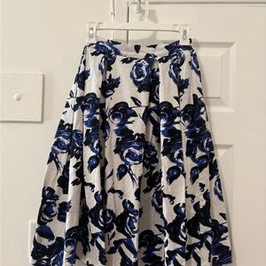Floral Blue and White Women's Skirt